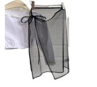 2pc The Lace Dress With A Curtain Cover Creates A Layered Look When Paired With An Apron, A Half Skirt, And A Sheer Floral Pattern(Silver)