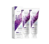 2PC V34 Pasta De Dientes Morados,v34 Teeth Whitening,Dientes Blancos Pasta De Dientes Púrpura,Purple Blanqueador Dental,Diente Pasta Corrector Purple,Profunda Que Elimina Las Manchas De Los Dientes