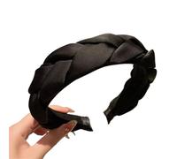 2pc Vintage Twisted Headbands For Women Headwear Braided Hair Band Girl Simple Luxury Hair Hoop Hair Accessories(Black)