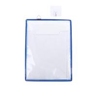 2pc Wall Hanging A4 Receipt Organizer Plastic Waterproof Document Storage Bag With Hook PVC File Case For Classroom Office(Vertical version)