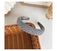 2pc Women Retro Elegant Plaid Wide Hairbands Girl Sweet Hair Decorate Headband Hair Hoop Fashion Wild Hair Accessory(White grid)
