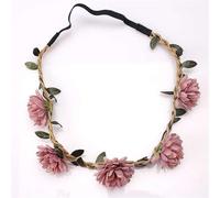 2pc Women Wedding Flower Headband Boho Flowers Headwear Headbands Hair Accessories Bride Wreath Beach Garland(6)