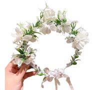 2pc Women's Floral Wreath Headband Sweet Style Wedding Hair Accessory Headwear For Women Party Hairstyle Making(Color7)