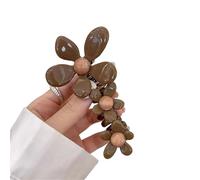 2pc Women's Hair Ties Pearl Flower Bubble Braid Telephone Line Band For Cute Fashion Style Pink Simple(Color3)