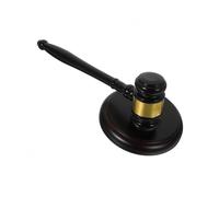 2pc Wooden Gavel Set for Law Students - Judge's Hammer Court Hammers with Sound Block, 10 Inch Size, Classic Design