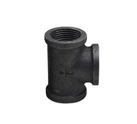 2Pcs 1/2" 3/4" 1" 1-1/4" Black Cast Iron Tee Connector Malleable Iron Pipe Fittings for DIY Home Decoration (Size : 3/4 inch) Plumbing Fittings