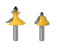2pcs 1/2"Shank 12mm ShankWainscoting Roman Ogee Pedestal Router Bit C3 Carbide Tipped Wood Cutting Tool Woodworking Bits(1I2 inch shank)