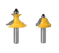 2pcs 1/2"Shank 12mm ShankWainscoting Roman Ogee Pedestal Router Bit C3 Carbide Tipped Wood Cutting Tool Woodworking Bits(12mm shank)
