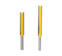 2pcs 1/4 Shank Extra Long Straight Router Bit 2" 3" Long Cutting Trimming Cutter for Woodworking