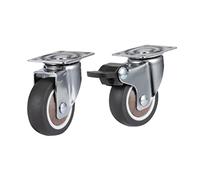 2pcs 1 Swivel Accent Chair Swivel Caster Wheels Computer Chair Wheels Safety Furniture Wheel Profile Rolling Chair Wheels 360 Degree Wheels Steel Wheels Casters Tables and Chairs