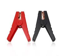2pcs 100A Insulated para alligator Clips Copper 2pcs 100A Insulated | 100A current, copper coated teeth, fully insulated body, red black pair, use
