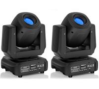 2PCS 100W Cabeza Mmovil LED 3 prismas Luces de Fiesta Discoteca 8 colores 8 Gobos Focos para Bares, DJ Pista de baile, fiestas en casa,Boda iluminación de escenarios