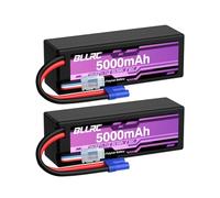 2PCS 11.1V 5000mah 3S 80C Lipo Batería con Conector EC5 y Carcasa Protectora para 1/8 1/10 RC-Autos/SUV, cuadrocópteros y RC-Drones