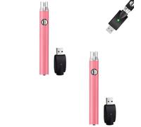 2Pcs 1100mAh Thread Soldering Iron Kits, 3 Gear Adjustable Voltages, Portable USB Rechargeable Pen, Solder Welding Tool for Home Appliance Repair (pink)