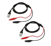 2pcs 110cm BNC Q9 A Los Conductores De Cable Clip De Sonda De Prueba del Osciloscopio De Doble Piel De Cocodrilo