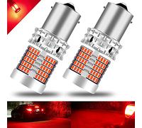 2Pcs 1156 BA15S p21w bombilla led canbus rojo, 12-24V 2016 89SMD sin errores sin hiper flast Bombilla de coche Adecuadas para luces de freno, luces antiniebla traseras, luces de posición traseras