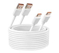 2Pcs 120W Cable USB-A USB-C Carga Rapida para Xiaomi 17 Redmi K80 Pro POCO | Cable Carga Rapida Tipo C 6A 2M para 17T 17 15T 15 14T 14 13T 13 12 Ultra Pro 5G, para 67W/33W Tipo C Original Hypercharge