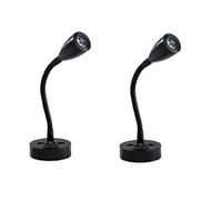 2pcs 12V Lampara Lectura Pared, Ajustable Lámpara Lectura Led Cilíndrico 3W 6000K Luz Blanca 150LM Luz de Lectura con Interruptor para Barco Coche Caravana Autocaravana Camper Yate Furgoneta