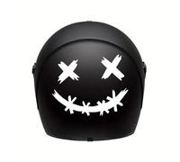 2pcs 13x10.5cm Divertida Cara Divertida Pegatina de Vinilo Impermeable para Ventana Parachoques Accesorios Decorativos Exterior | #DZ71 (Blanco)