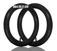 2PCS 14 Inch Bike Tubes,14 * 1.75/1.95/2.125/2.4 Inner Tube with 32mm Schrader Valve and Installation Accessories(14x1.75-2.125)