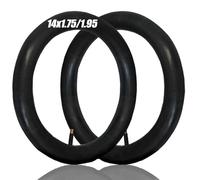2PCS 14 Inch Bike Tubes,14 * 1.75/1.95/2.125/2.4 Inner Tube with 32mm Schrader Valve and Installation Accessories(14x1.75-1.95)