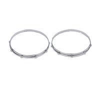 2Pcs 14in 10 Hole Alloy Drum Hoop Set, Universal Adaptability, Decorative Appearance, Easy Installation, Sound Quality Improvement, sturdy for Performance and Travel