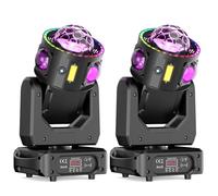 2PCS 150W Cabezal móvil LED RGBW Luces Escenario Z axis rotación infinita Foco de escenario DMX512 control para Familia Fiesta Cumpleaños DJ Disco