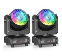 2PCS 150W COB LED Cabeza Movil Wash Beam RGBW Luz de Discoteca 2800K-8500K Iluminación de Escenario Focos para Bar Disco Fiesta Club