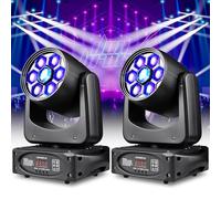 2PCS 150W RGBW Cabeza Móvil LED 6 Bee Eye Luz Discoteca Prisma Efecto DJ Luces Escenario 8 Gobos 8 Farben Luz Iluminación para DJ Bar Fiestas Bodas Iglesias Nocturno