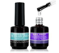 2Pcs*15ml Juego de esmalte de uñas de gel y base, Primer para Esmaltes Semipermanentes, base coat y top coat de cristal para uñas de larga duración,Profesional Nail Prep Manicura