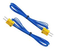 2pcs 2 metros K tipo mini conector termopar sonda de temperatura sensor rango de medición -50 ~ 250 ° C
