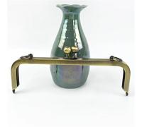 2Pcs 20/25cm Metal Square Kiss Clasp Smooth Bead Head Handles Purse Handbag Frame Brackets DIY Hardware Accessories(Brass,20cm-2Pcs)