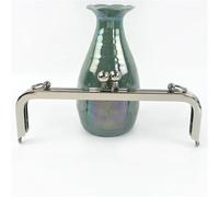 2Pcs 20/25cm Metal Square Kiss Clasp Smooth Bead Head Handles Purse Handbag Frame Brackets DIY Hardware Accessories(Silver,25cm-2Pcs)