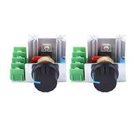 2pcs 2000W Módulo de control de velocidad del motor de CA 50-220V 25A PWM Interruptor de control de atenuador ajustable