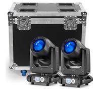 2PCS 200W Cabeza Móvil RGBW LED Beam Luces de Escenario con 1 Flightcase, Foco Electrónico 14 Patrones dmx512 Luces de Fiesta 18 Prismas Efecto Arcoiris Para Navidad DJ Discoteca Bar Boda
