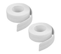 2PCS 22MM X 3.2M Rodapies Autoadhesivo Blanco, Rodapie PVC Rodapie Adhesivo Rodapié Flexible y Blanda, Zócalo Autoadhesivo Cocina, Embellecedor Encimera Cocina,baño, encimeras