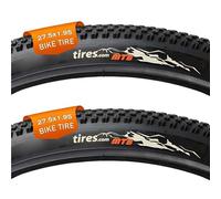 2PCS 27.5x1.95 50-584 Neumático MTB Resistente a Pinchazos con Pared Gruesa, Diseño de Bloques for Todo Terreno, 40-65 PSI, Compatible con Aros 27.5x2.1 for Montaña, Senderos, Ciudad