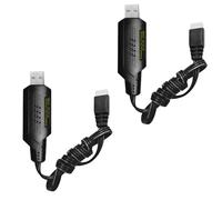 2PCS 2S 7.4V 1A USB Línea de Carga para Vehículos teledirigidos con batería 2S lipo de 7.4V con Conector XH - 3P - Barcos teledirigidos - Drones - Pistolas de Aire - Juguetes teledirigidos