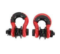 2PCS 3/4in D Ring Shackle, Heavy Duty Off Road Recovery Shackle with Pulley, Carbon Steel Tow Shackle for Truck Tractor ATV UTV Winch Snatch Block with 18T Breaking Strength