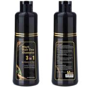 2PCS 3 in 1 Black Hair Darkening Shampoo for Gray Hair Fast Effective Repair Whtie Gray White Color Dye To Natural Hair 200ML