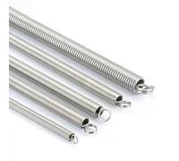 2Pcs 304 stainless steel wire diameter 0.3mm-0.8mm Length 300mm Dual Hook Long Expansion Tension Spring(0.6x8x300 2pcs)
