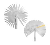 2pcs 32 cuchillas medidor de espesor, 0.03-1.00mm herramienta de medición de marcado 32 hojas juego cuña válvula, medidores de espesor de precisión doble métrica imperial para medir distancia espesor