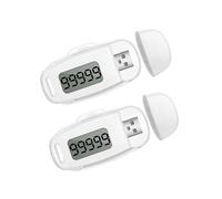 2pcs 3d Pedometer Step Counter for Walking Usb Rechargeable Step Tracker with Removable Clip And Lanyard