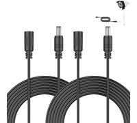 2pcs 3m, 5,5mm x 2,1mm, Copper, Ideal para cámaras de vigilancia de CCTV, Tiras led, Universal 12V/24V DC, Plug-and-Play, Resistente