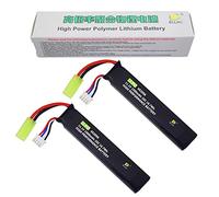 2PCS 3S 11.1V 1500mAh 25C Batería de Litio con Conector Mini Odamiya para Airsoft G36C M4A1-RIS M4A1 CAR15 MP5A5 M249 MP5K MC51 FNP90 AK47 G3A4 G36 Toy AEG Airsoft Rifle Batería