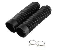 2Pcs 42mm Fuelle Horquilla, Cubierta de la Horquilla de la Motocicleta, Motocicleta Horquilla Delantera de Goma Cubre, con Cubierta de Amortiguador Gators Boot para 205x42 mm para Motocicleta(Negro)