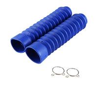 2Pcs 42mm Fuelle Horquilla, Cubierta de la Horquilla de la Motocicleta, Motocicleta Horquilla Delantera de Goma Cubre, con Cubierta de Amortiguador Gators Boot para 205x42 mm para Motocicleta(Azul)