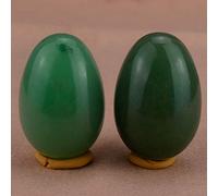 2PCS 45x30mm Uova di giada avventurina verde naturale Sfera di pietra preziosa naturale Sfera di guarigione dell'uovo di cristallo