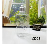2pcs/4pcs botellas de plástico transparente diseñadas por Sakura para champú, acondicionador corporal - reutilizables y exprimibles, ideales al viajar