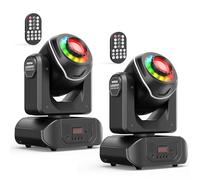 2PCS 50W LED RGBW Cabeza Móvil Luces de Escenario, 8 Colores 7 Gobos Luces de Discoteca dmx512 Luces de Fiesta con Mando a Distancia para Boda Show Bar Club Navidad